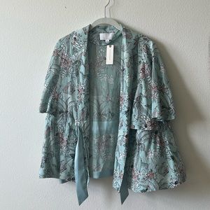 NWT Anthropologie Blue Patterned Jacket